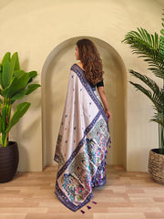 Blissful Digital Print Lavender Saree