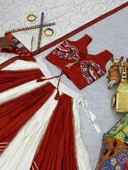 Navratri Collection Red Gamthi Work Lehenga Choli