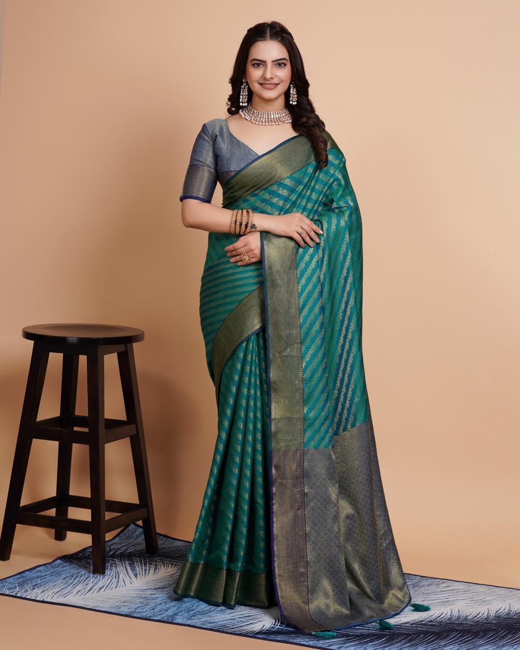 Glorious Jacquard Work Banarasi Silk Saree