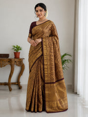 Exclusive Maroon Banarasi Organic Saree