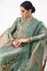 Gorgeous Pista Color Silk Embroidered Anarkali Suit