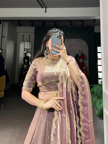 Lavender Color Sequence Work Attractive Lehenga Choli