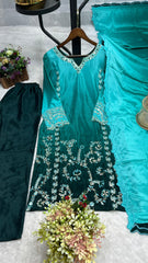 Exclusive Chinon Silk Double Shaded Salwar Suit