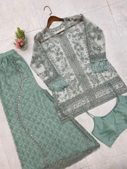 Ethnic Wear Rama Color Top With Palazzo