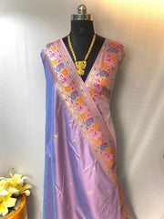 Gorgeous Paithani Silk Lavender Color Saree