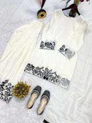 Classic White Color Embroidery Work Salwar Suit