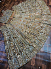 Wedding & Party Wear Malai Silk Brown Color Bridal Lehenga Choli