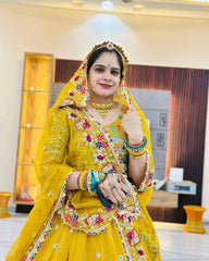 Sequence Mustard Color Lehenga Choli Set with Dupatta