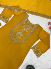 Peaceful Sequence Work Yellow Color Palazzo With Dupatta Set