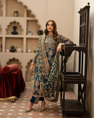 Marriage Special Georgette Green Color Salwar Suit