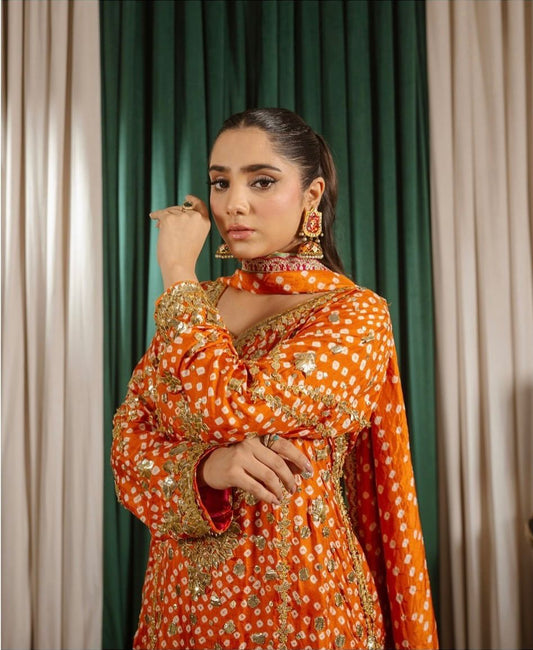 Rakhi Special Bandhni Print Multicolor Palazzo Suit