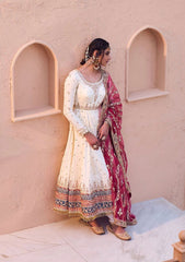 Wedding & Party Wear Embroidery Sequence Work White Color Gown