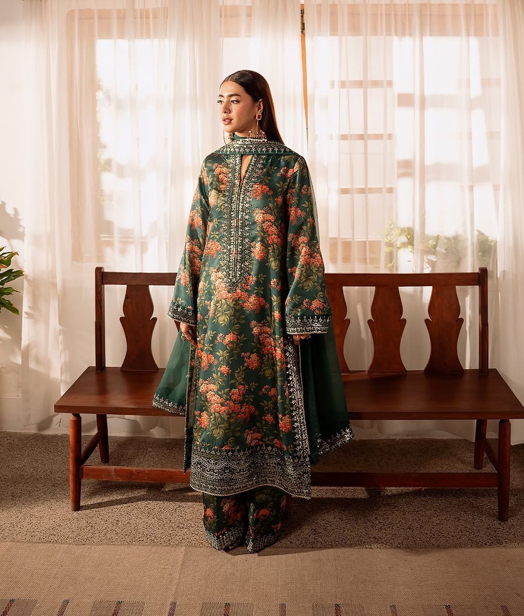Preferable Green Color Palazzo With Dupatta Suit