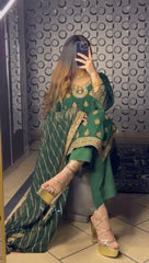 Festive Wear Green Color  Sequence Work Salwar Suit