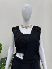 Party Wear Black Color Reday to wear Dhoti