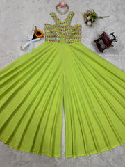 Precious Foux Gorgette Perrot Color Sharara Suit