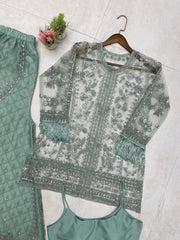 Ethnic Wear Rama Color Top With Palazzo