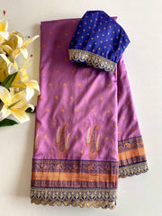 Lovely Paithani Silk Lavender Color Saree