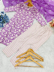 Preferable Reyon Purple Color Salwar suit