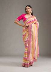 Pretty Pink Tabby Leheriya Print Silk Saree