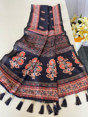 Delightful Dolla Viscose Navy Blue Color Saree