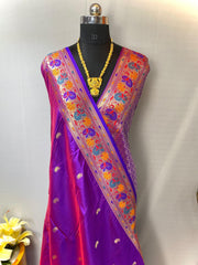 Gorgeous Paithani Silk Purple Color Saree