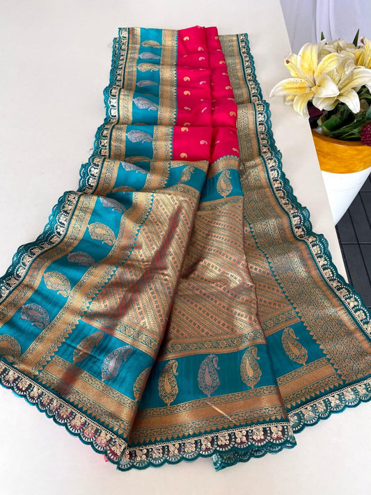 Festive Wear Pink Color Paithani Silk Saree
