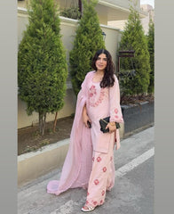 Light Pink Full Pair Top With Palazzo