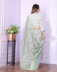 Innovative Charming Cotton Round Kurti Pant With Dupatta