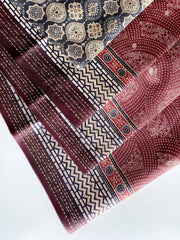 Classic Bandhani Prints Brown Color Saree