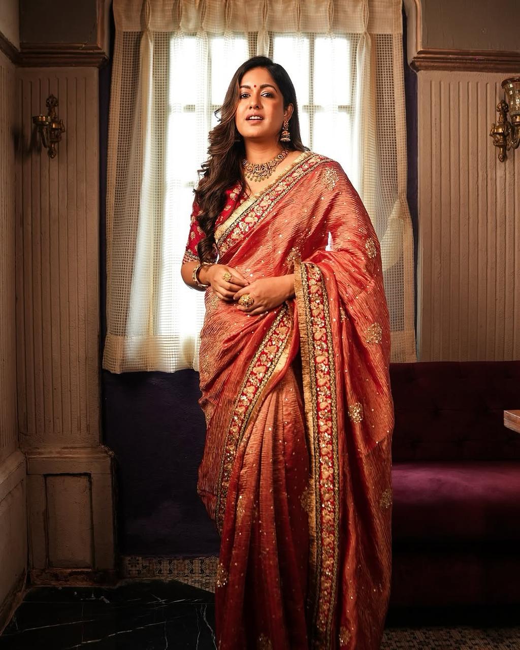 Marriage Special Banarasi Crush Pink Color Saree