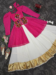 Gorgeous Pink Georgette With Codi Work Lehenga Choli
