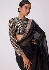 Delightful Rangoli Silk Black Color Saree