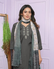 Exclusive Hand Work Grey Color Palazzo Suit