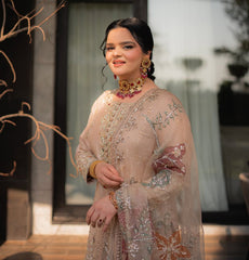 Gorgeous Peach Chinon Sequence Work Lehenga Choli With Top