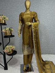 Flattering  Jimmy Chu Brown Color salwar Suit