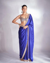 Elegant Rangoli Silk Blue Color Saree