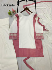 Adorable Roman Silk White Color Salwar Suit