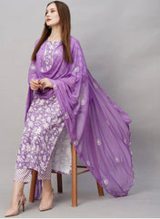 Preferable Reyon Purple Color Salwar suit