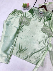 Awesome Organza Green Color Salwar Suit