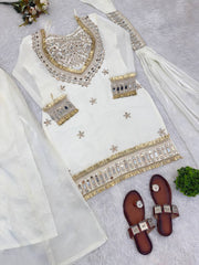 Innovative Fendy Silk Mirror Work Sharara Palazzo Set