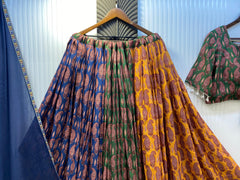 Lovely Blue Color Mirror Work Lehenga Choli
