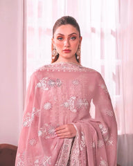 Blissful Georgette Sequence Work Pink Color Plazzo Suit