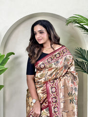 Graceful Dola Viscose Beige Color Saree