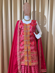 Innovative Red Chinon Embroidery Work Lehenga Choli