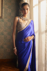 Elegant Rangoli Silk Blue Color Saree