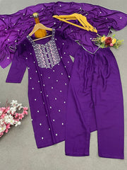 Superhit Heavy Reyon Purple Color Salwar Suit