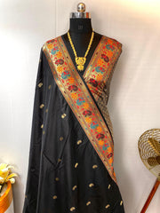 Gorgeous Paithani Silk Black Color Saree