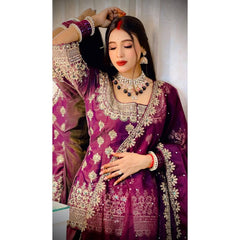 Gorgeous Silk Wine Color Top With Lehenga