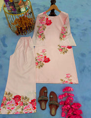 Trendy Peach Color Digital Printed Co-ord Set
